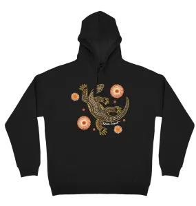 Adults Cozy Hoodie - Sand Goanna By Kathleen Buzzacott