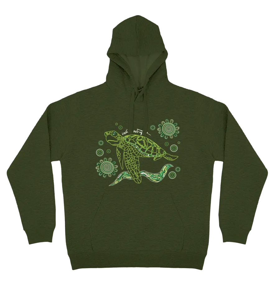 Adults Cozy Hoodie - Turtle By Nina Wright