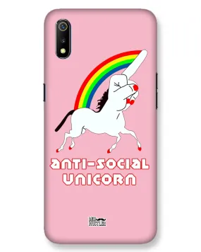 ANTI-SOCIAL UNICORN  | Realme 3 Phone Case