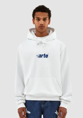 HARMON PIXEL LOGO HOODIE WHITE