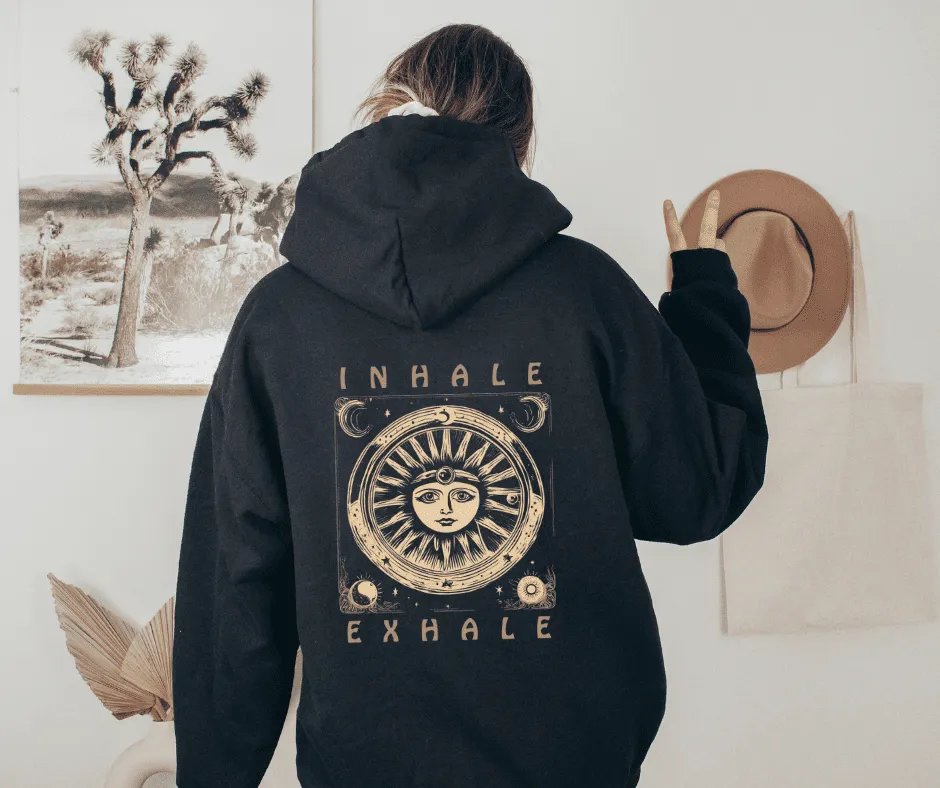 HigherBlanks Premium Hoodie | Inhale Exhale Spirituell