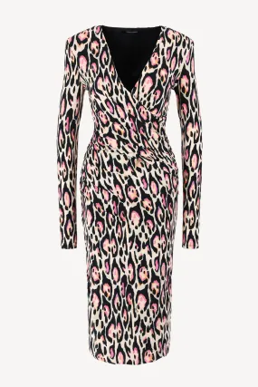 Kleid Jaguar in Rosa/Schwarz