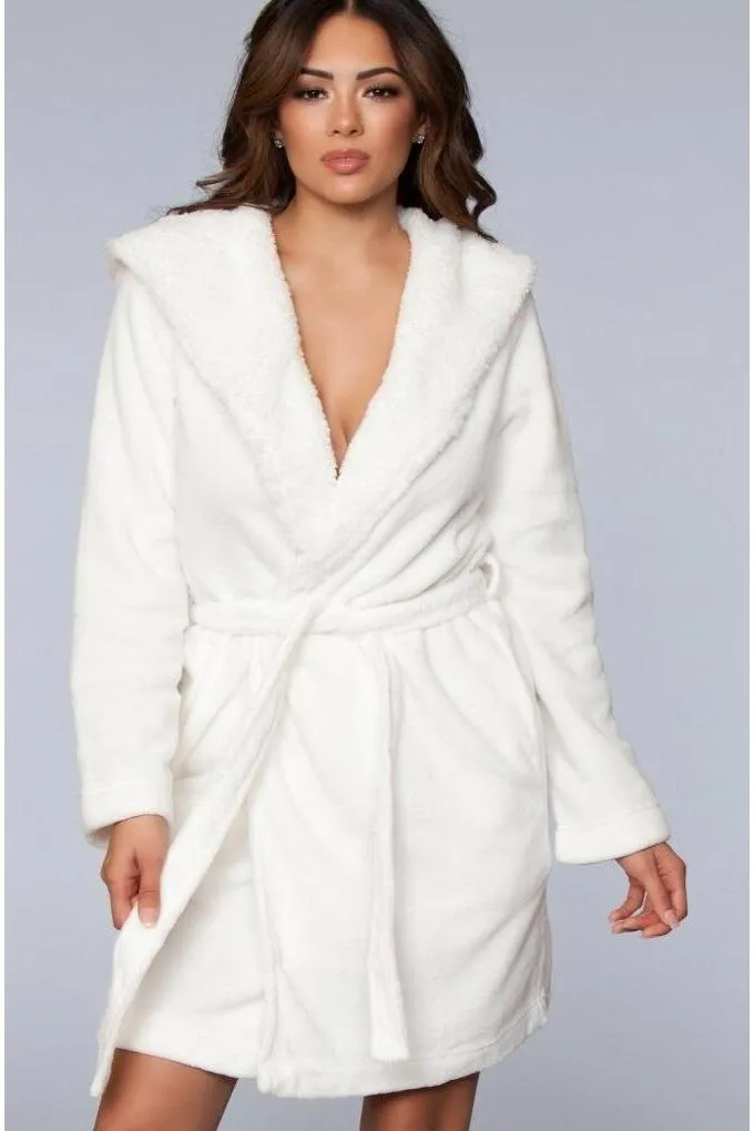 Plush Fleece Hooded Robe