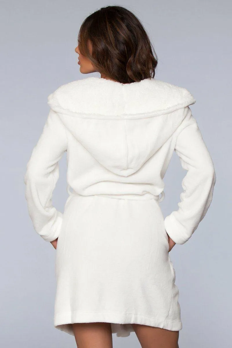 Plush Fleece Hooded Robe