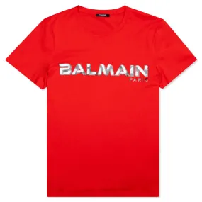 Printed T-Shirt - Rouge/Blanc