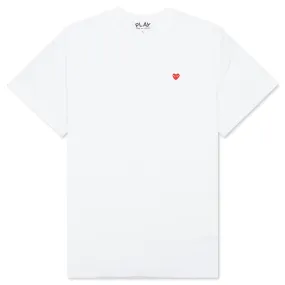 Small Red Heart T-Shirt - White