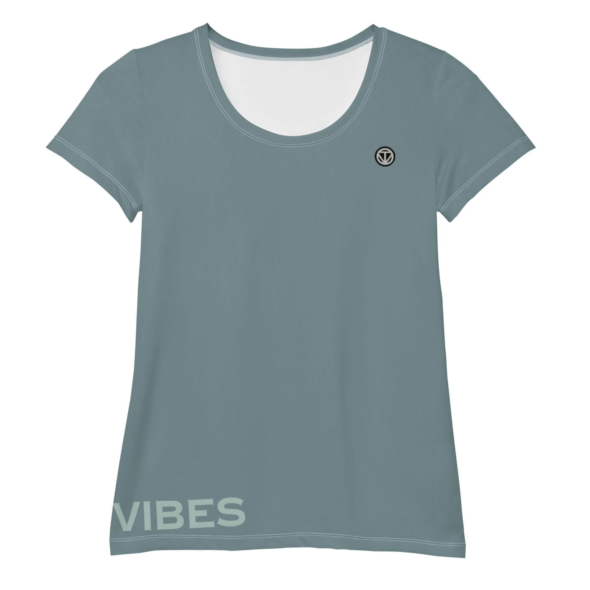 TOV Damen Sport T-Shirt VIBES (Graublau)